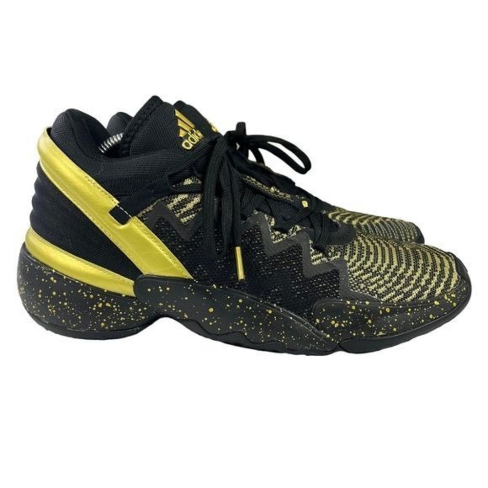 Adidas DON Issue 2‎ Basketball Shoes Mens 8 Black Gold Donovan Mitchell Sneakers